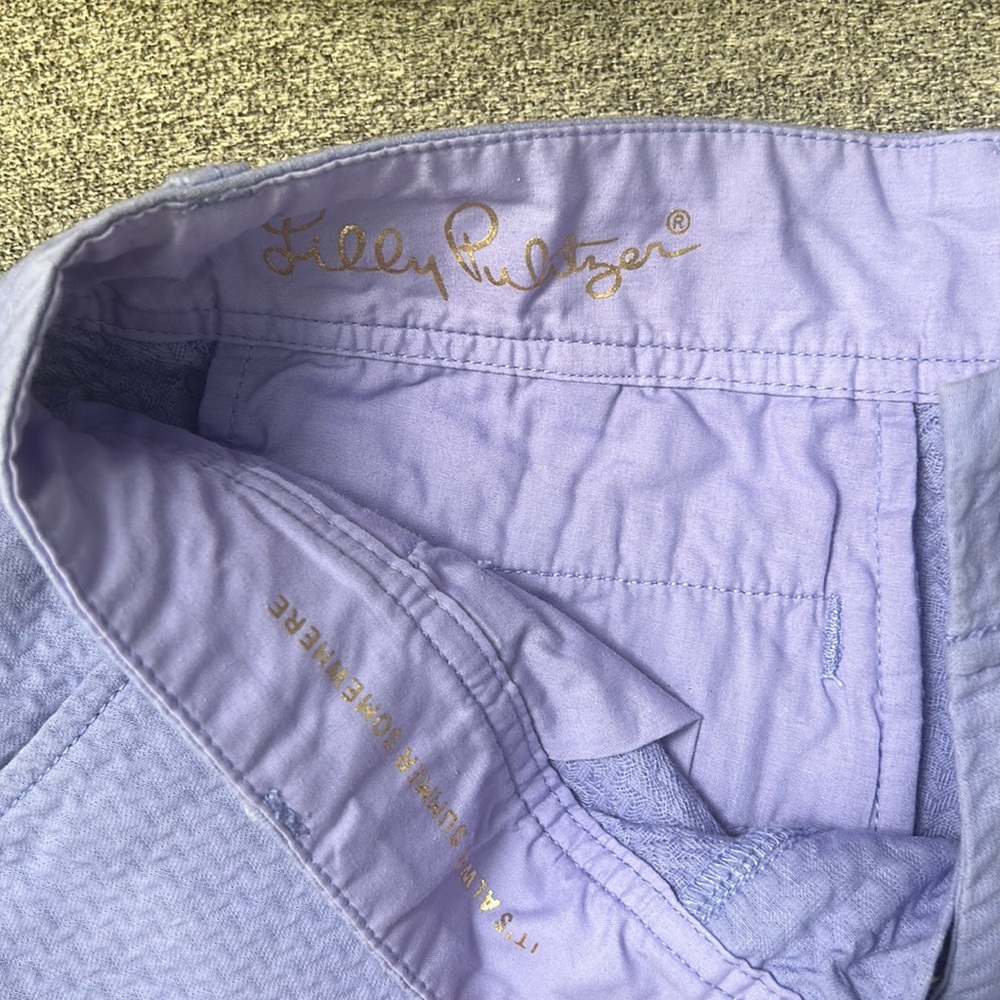 Lilly Pulitzer Lilac Purple Callahan Short Size 00 - Picture 3 of 4